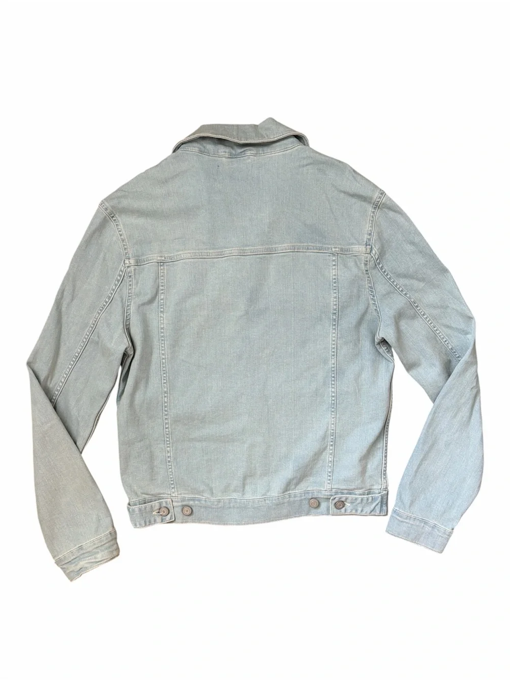 ASOS Design Light Blue Denim Jacket Medium Cotton Stretch Button Front
